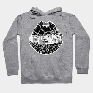 Colonial town and volcano Hoodie